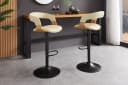 riess-ambiente Barhocker MANHATTAN Creme Beige Metall höhenverstellbar 360° drehbar Bild 1