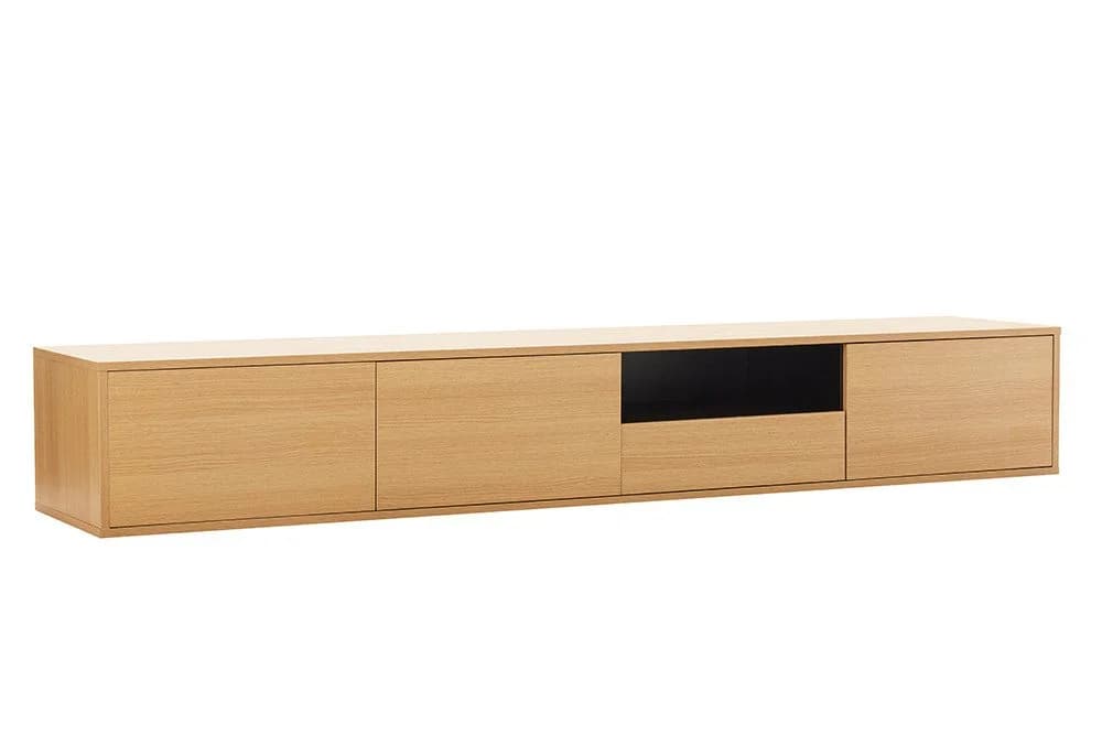 riess-ambiente TV-Board LOFT 200cm natur/schwarz - Hängendes Sideboard
