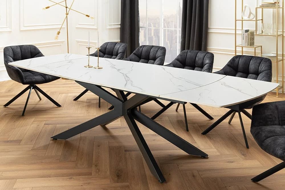 riess-ambiente Esstisch COSMOS 160-240cm Keramik Metallgestell Verlängerbarer Konferenztisch