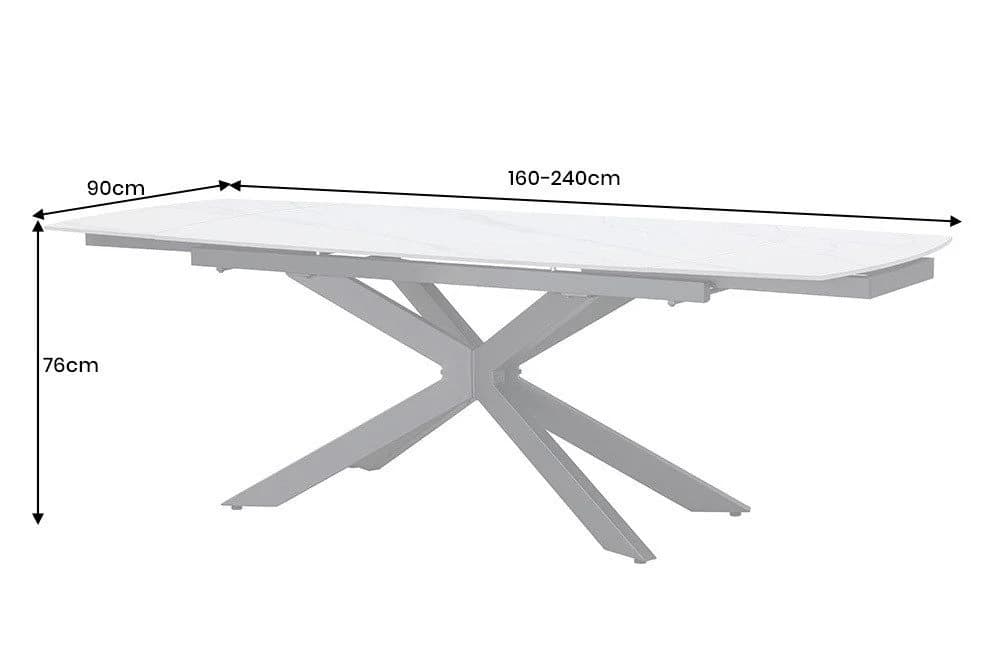 riess-ambiente Esstisch COSMOS 160-240cm Keramik Metallgestell Verlängerbarer Konferenztisch - Bild 5