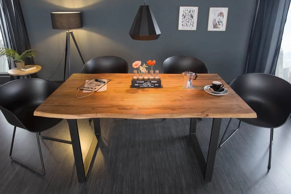 riess-ambiente Baumkantentisch MAMMUT 140cm Akazie Massivholz Industrial Design - Bild 2