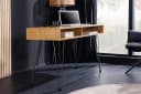 riess-ambiente Schreibtisch STUDIO 110cm natur-Eiche, Stauraum, Hairpin, homeoffice, platzsparend Bild 4