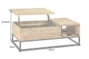 riess-ambiente Couchtisch MAKASSAR FUNCTION 110cm beige höhenverstellbar Massivholz Metall Bild 5