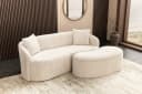 riess-ambiente 2-Sitzer Sofa ELEMENTAL 180 cm Champagner Beige Bouclé Bild 3
