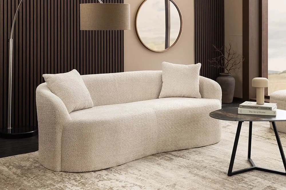 riess-ambiente 2-Sitzer Sofa ELEMENTAL 180 cm Champagner Beige Bouclé - Bild 5