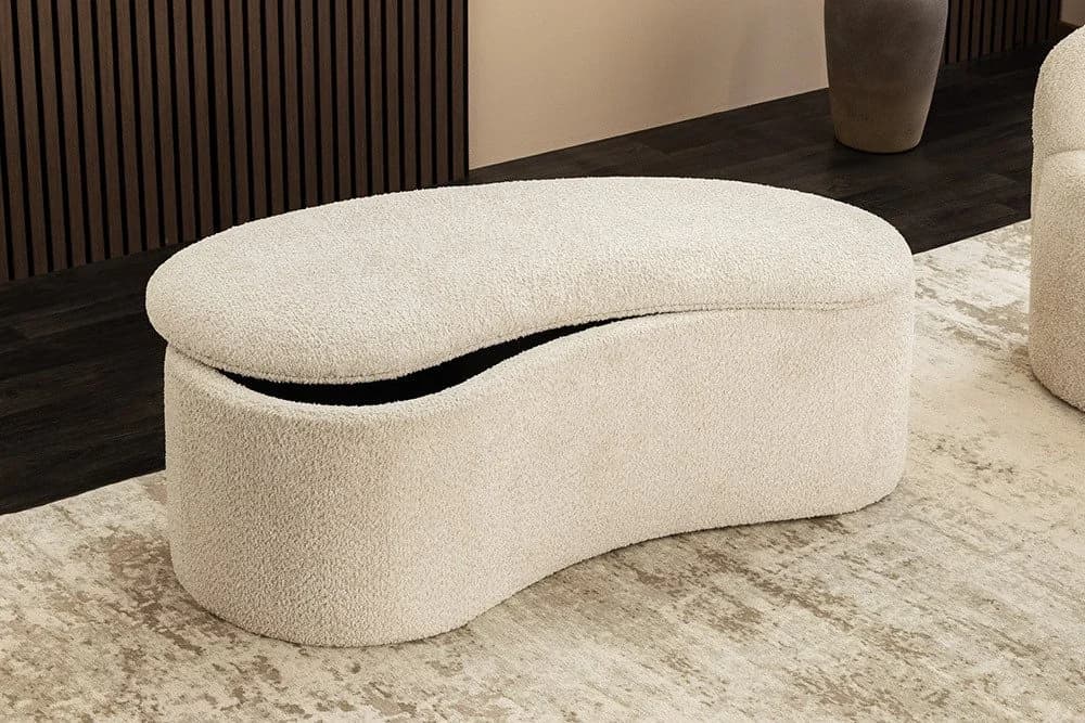 riess-ambiente Sitzbank ELEMENTAL 120cm Champagner Beige mit Stauraum - Bild 3