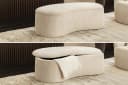riess-ambiente Sitzbank ELEMENTAL 120cm Champagner Beige mit Stauraum Bild 5