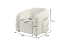 riess-ambiente Loungesessel VOGUE 95cm beige – Sessel mit Armlehnen, Samtbezug, modern Bild 4
