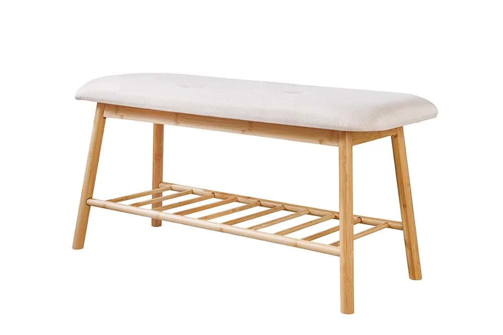 riess-ambiente Schuhbank ZEN-BO 90cm Bambus FSC Regal Sitzbank mit Stauraum