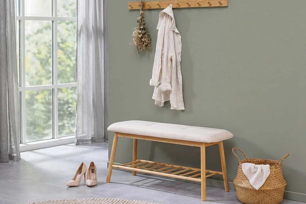 riess-ambiente Schuhbank ZEN-BO 90cm Bambus FSC Regal Sitzbank mit Stauraum - Bild 2