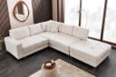 riess-ambiente Ecksofa KENT 220cm Champagner-Beige Strickstoff mit Hocker Bild 3