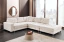 riess-ambiente Ecksofa KENT 220cm Champagner-Beige Strickstoff mit Hocker Bild 4