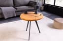 riess-ambiente Couchtisch ARBOR rund Eichenholz massiv schwarz Bild 2