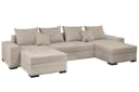 riess-ambiente Wohnlandschaft LODGE 315 cm Greige Cord XXL-Sofa mit Federkern Bild 1