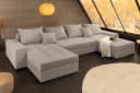 riess-ambiente Wohnlandschaft LODGE 315 cm Greige Cord XXL-Sofa mit Federkern Bild 2