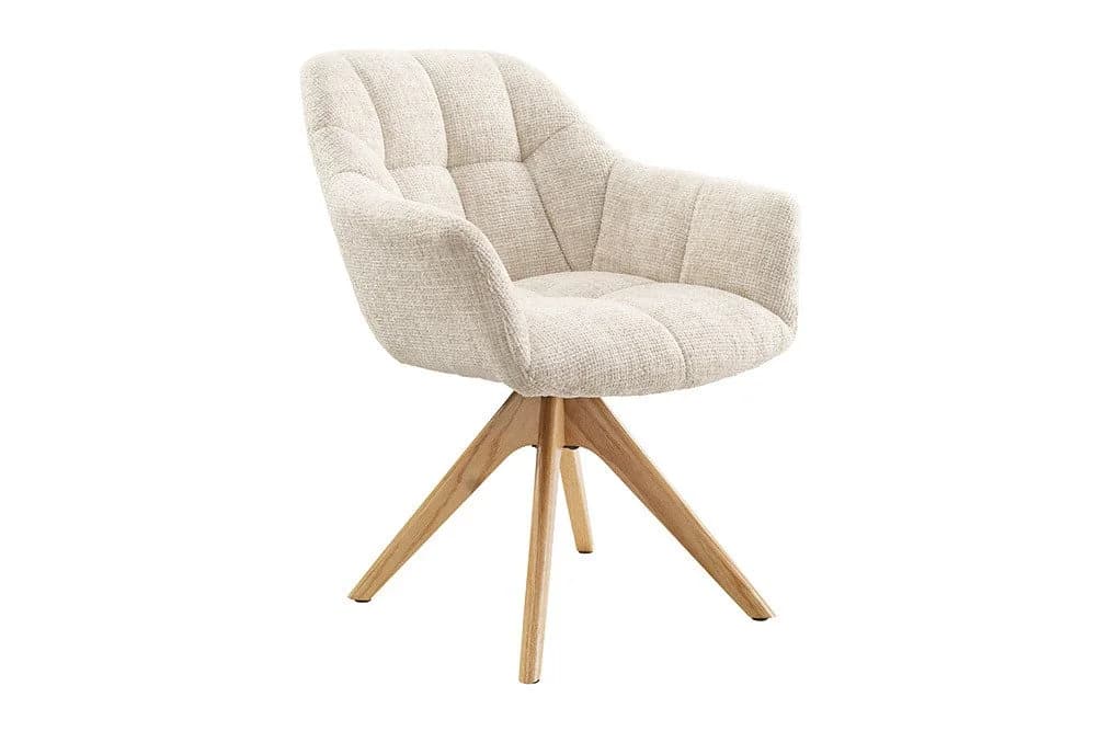 riess-ambiente Polsterstuhl PAPILLON Champagner Beige Natur 180° Drehbar