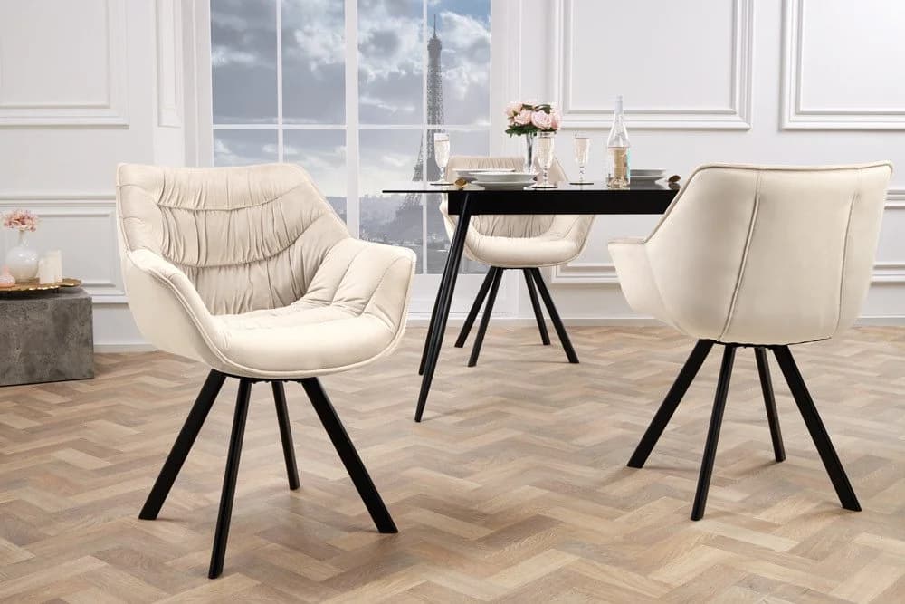 riess-ambiente Polsterstuhl THE DUTCH COMFORT Champagner Beige Drehstuhl - Bild 2