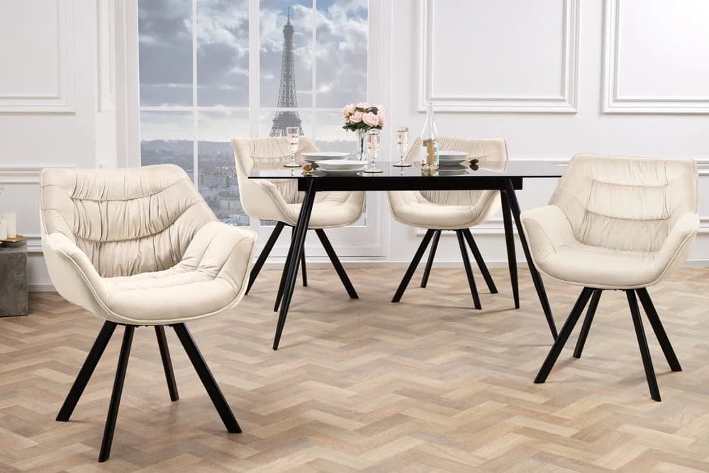 riess-ambiente Polsterstuhl THE DUTCH COMFORT Champagner Beige Drehstuhl - Bild 3