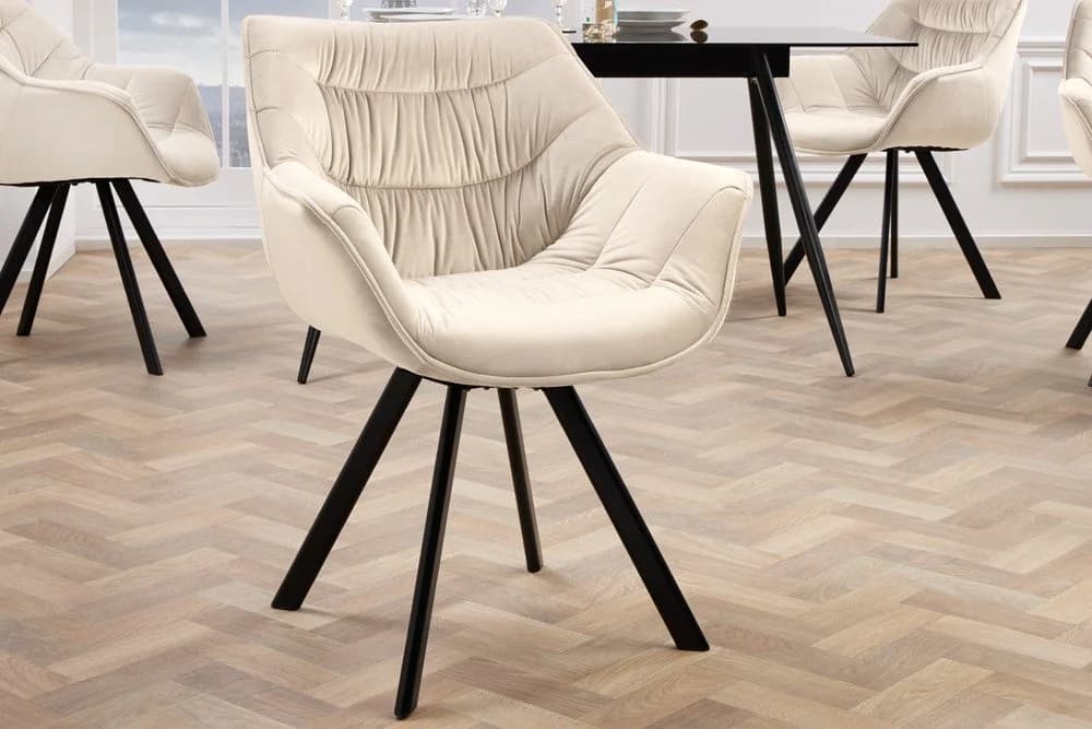 riess-ambiente Polsterstuhl THE DUTCH COMFORT Champagner Beige Drehstuhl - Bild 4