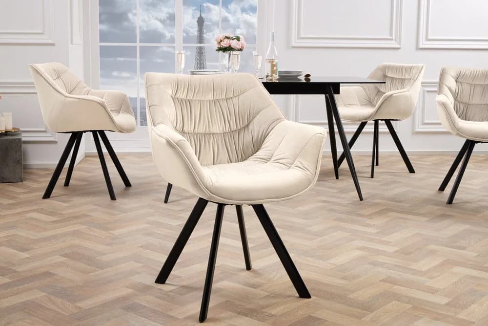 riess-ambiente Polsterstuhl THE DUTCH COMFORT Champagner Beige Drehstuhl - Bild 5