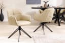 riess-ambiente Polsterstuhl EUPHORIA Beige Echtleder 180° Drehfunktion Bild 2