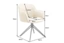 riess-ambiente Polsterstuhl EUPHORIA Beige Echtleder 180° Drehfunktion Bild 5