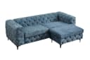 riess-ambiente 3-Sitzer Sofa MODERN BAROCK Petrol Samt Chesterfield Bild 1