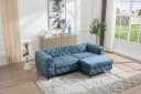 riess-ambiente 3-Sitzer Sofa MODERN BAROCK Petrol Samt Chesterfield Bild 5