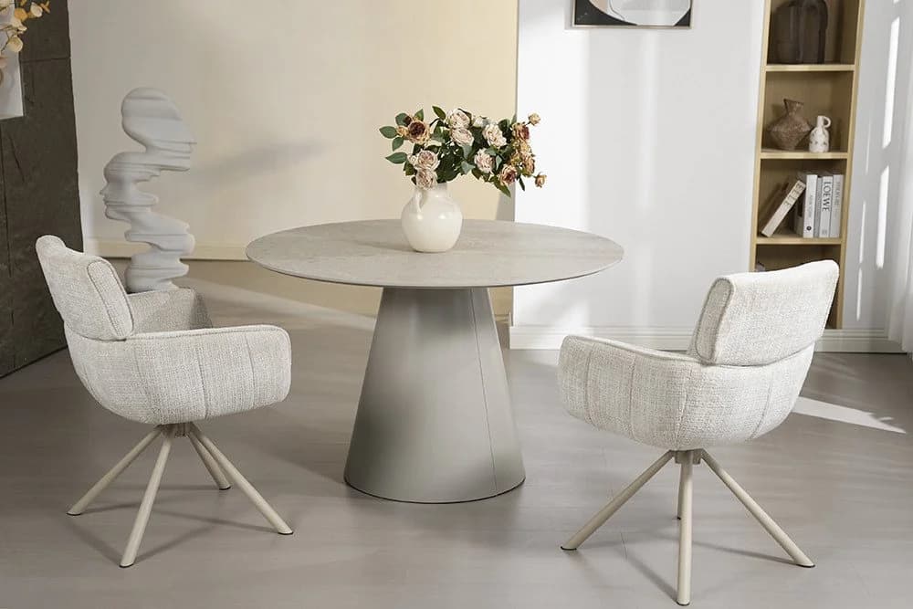 riess-ambiente Esstisch EN VOGUE Grau Beton-Design Rund - Bild 2