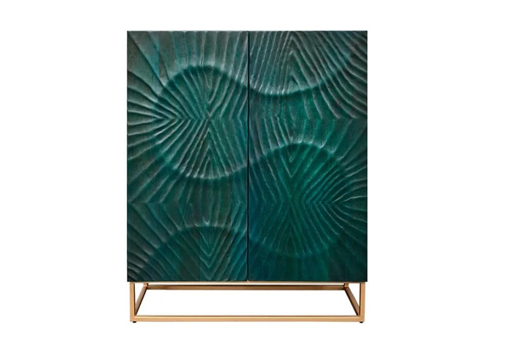 riess-ambiente Highboard SCORPION 120cm Türkis/Gold 3D-Schnitzereien - Bild 5