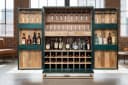 riess-ambiente Barschrank GOLDEN SUNSET 140cm Türkis/Gold 3D-Front Bild 3