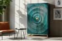 riess-ambiente Barschrank GOLDEN SUNSET 140cm Türkis/Gold 3D-Front Bild 4