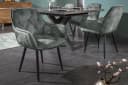 riess-ambiente Polsterstuhl MILANO Grün/Schwarz Samt Armlehnen Metallbeine Bild 1