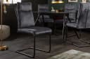riess-ambiente Freischwinger COMFORT Grau Samt Metall Modern Design Bild 1