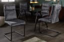 riess-ambiente Freischwinger COMFORT Grau Samt Metall Modern Design Bild 2