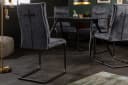 riess-ambiente Freischwinger COMFORT Grau Samt Metall Modern Design Bild 3