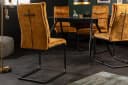 riess-ambiente Freischwinger COMFORT Senfgelb Samt Metall Modern Design Bild 4