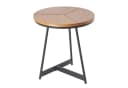 Riess Ambiente Beistelltisch OAK ELEGANCE 45cm Eiche Schwarz Metall Bild 3