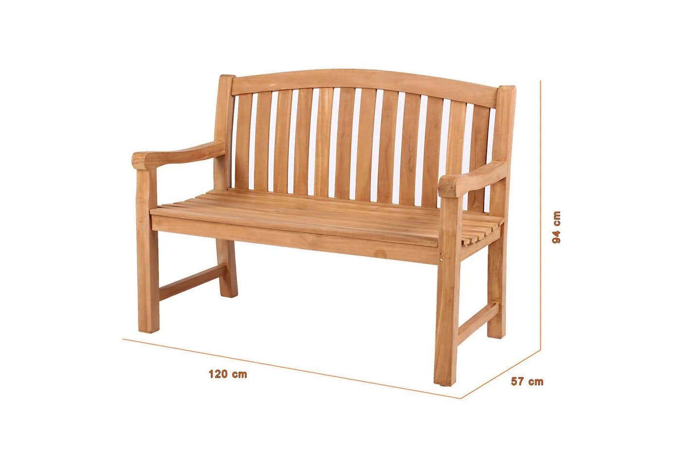 bene living Gartenbank Swindon 120 cm Teakholz