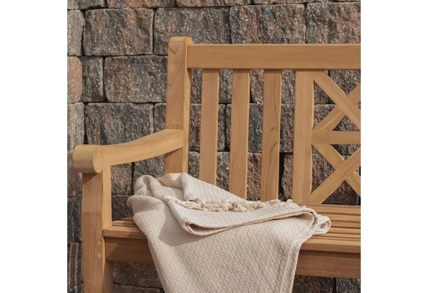 bene living Gartenbank Sailor 120 cm Teakholz Maritim - Bild 5