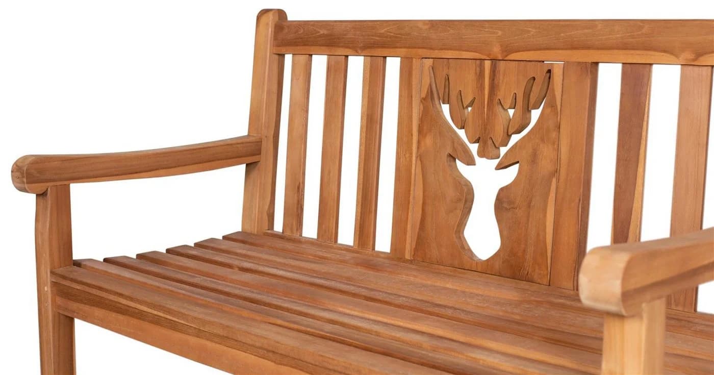 deVries Gartenbank Hirsch Teakholz 120 cm