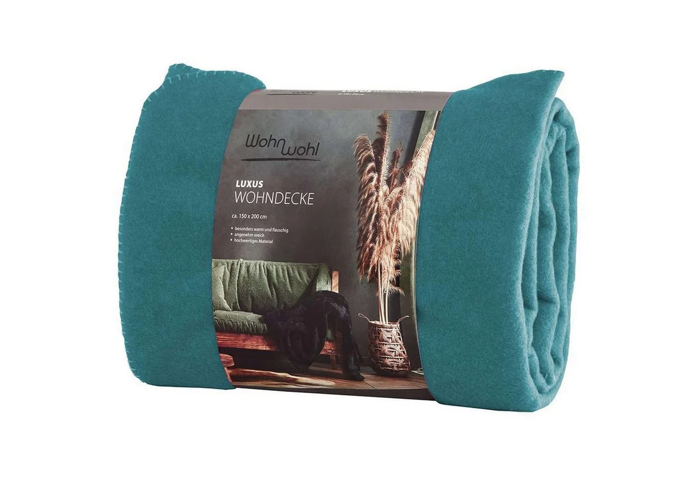bene living Tagesdecke Blau 150x200 cm Polyester Viskose