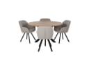 bene living Esszimmer-Set Avola & Matera, Mangoholz & hellgrau Bild 3