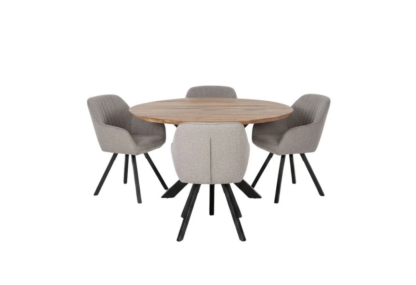 bene living Esszimmer-Set Avola & Matera, Mangoholz & hellgrau - Bild 3