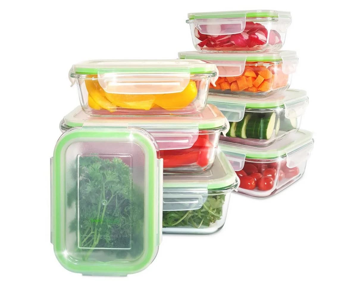 Fresh Master Frischhaltedosen Set 16-tlg. Glas luftdicht - Bild 2