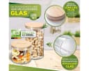 Fresh Master Vorratsglas 12-tlg. Glas mit Bambus-Deckel Borosilikatglas Bild 4