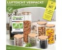 Fresh Master Vorratsglas 12-tlg. Glas mit Bambus-Deckel Borosilikatglas Bild 5