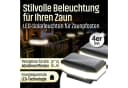 HEIMWERT Solar-Zaunleuchte Schwarz Warmweißes LED-Licht 4er-Set Bild 1
