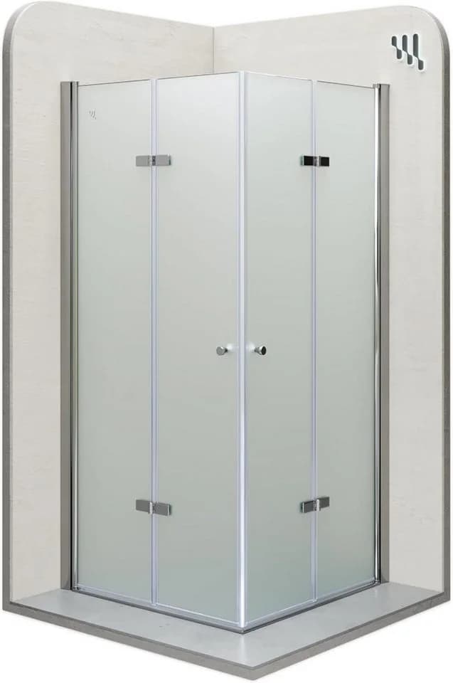 I-FLAIR Eckdusche Falttür Duschkabine EMMA 6 mm Sicherheitsglas - Bild 2