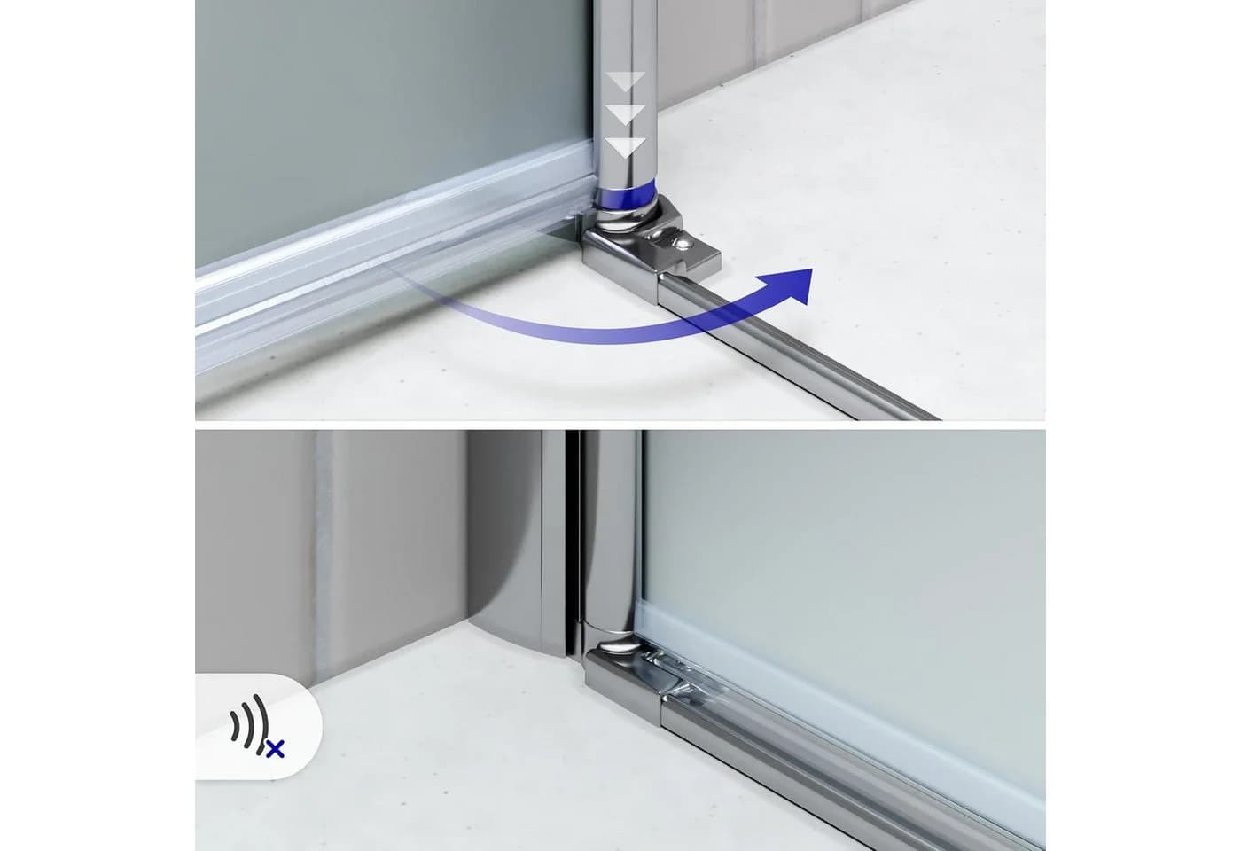 I-FLAIR Eckdusche Falttür Duschkabine EMMA 6 mm Sicherheitsglas - Bild 5
